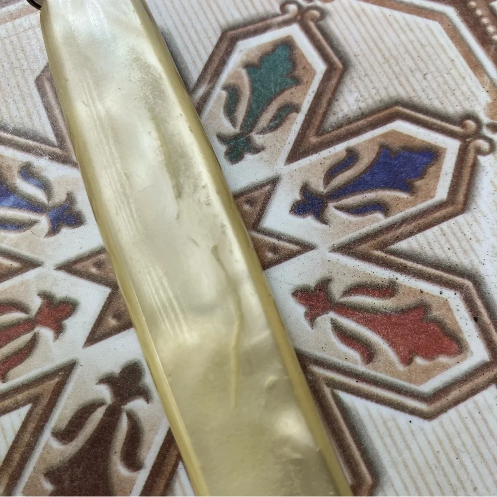 2 Vintage Swedish Karlsson & Nilsson Salad Serving Forks Pearlized Handles